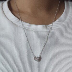 14Kt Gold 1.50 Ct IGI Certified Lab Grown Diamond Heart Pendant Necklace